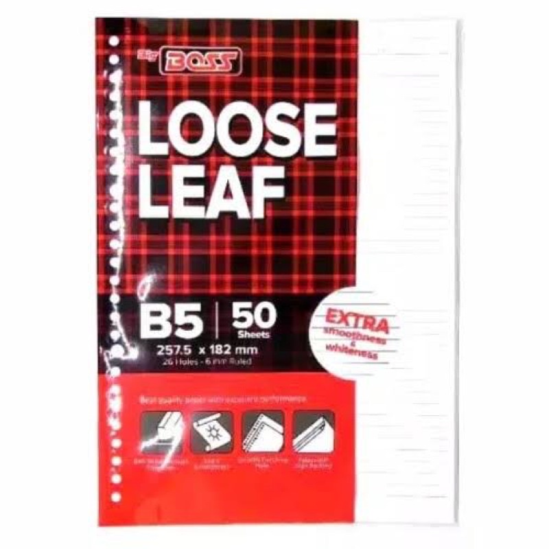 

Kertas binder B5 50 Loose leaf , Kertas binder isi 50 lembar