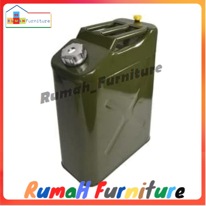 Jerigen Bensin / Solar Metal 20 Lt Fuel Jerrycan