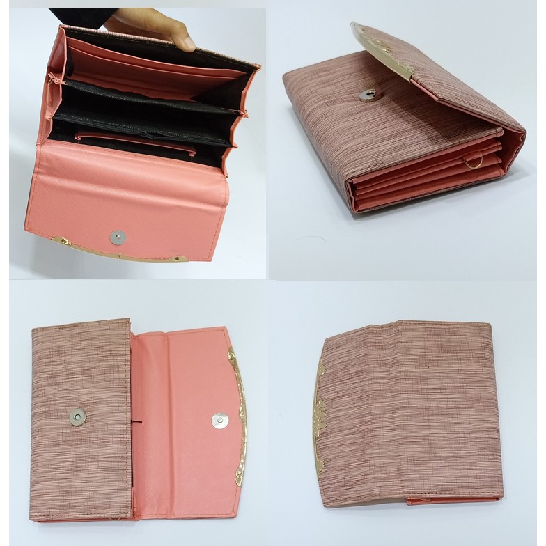 Dompet Panjang Cantik Untuk Wanita Motif Serat Kayu