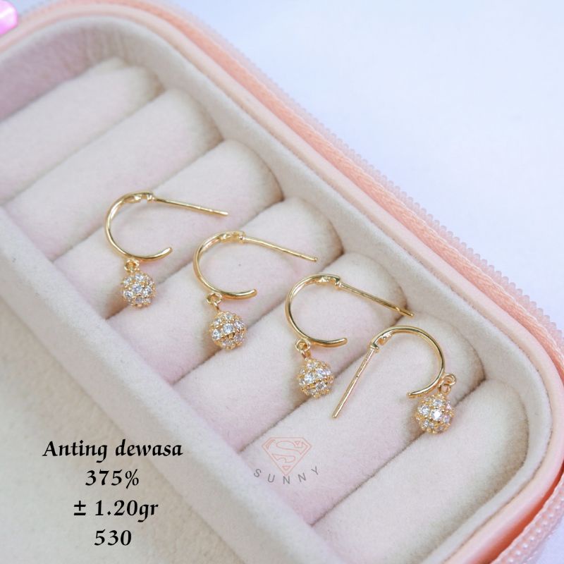 ANTING BULAT PERMATA 300%