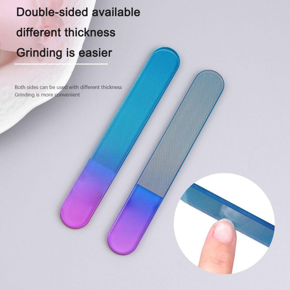 Mxbeauty Kikir Kuku Dengan Kaca Case Tahan Lama Profesional Sanding Grinding Manicuring Tools