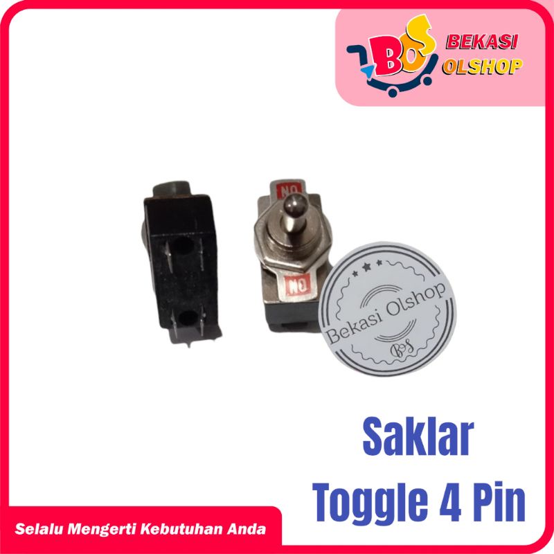 Saklar Switch Toggle On Off Kecil 4 Kaki /4 Pin