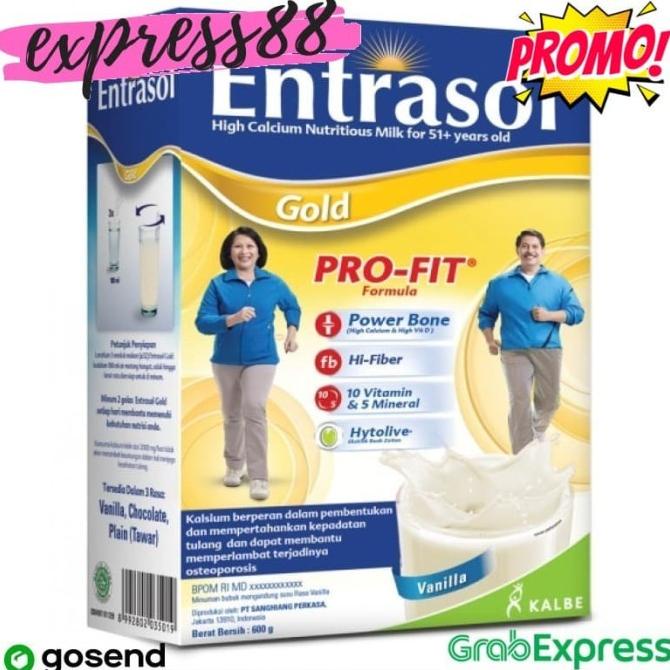 

[COD] SUSU ENTRASOL GOLD PRO-FIT VANILLA VANILA 600gr MURAH profit pro fit [COD]