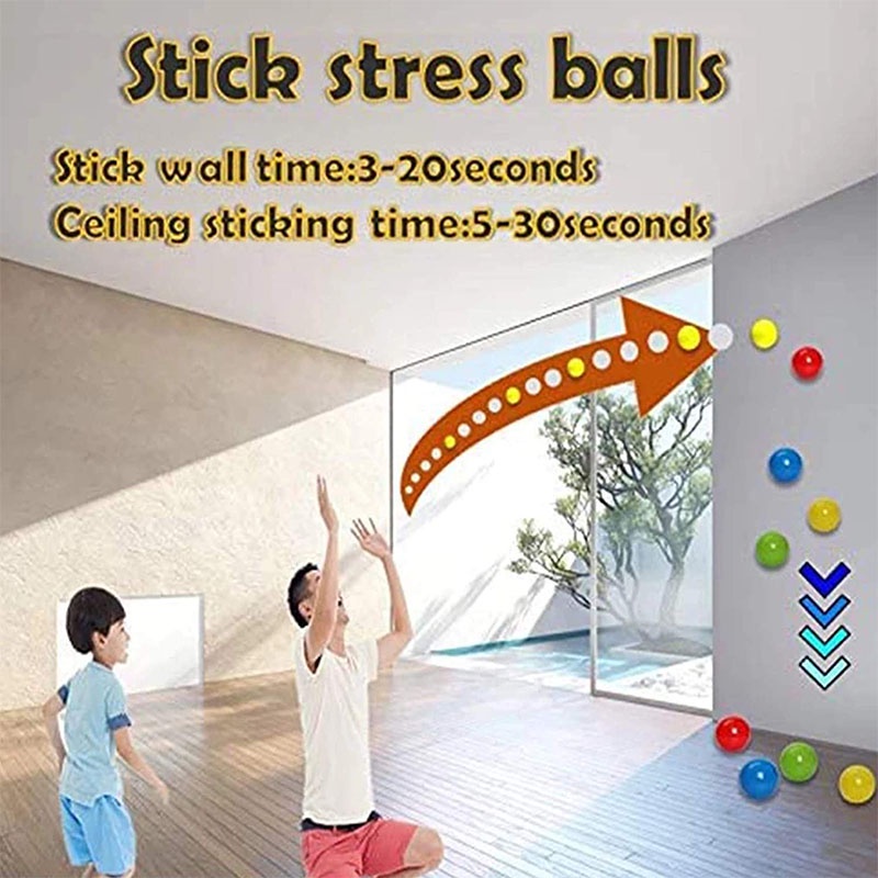 【WZ001】[GROSIR/COD]NEW VERSION! Sticky Ceiling Ball Glow in The Dark Mainan Bola Stress Relief Balls Squash Ball