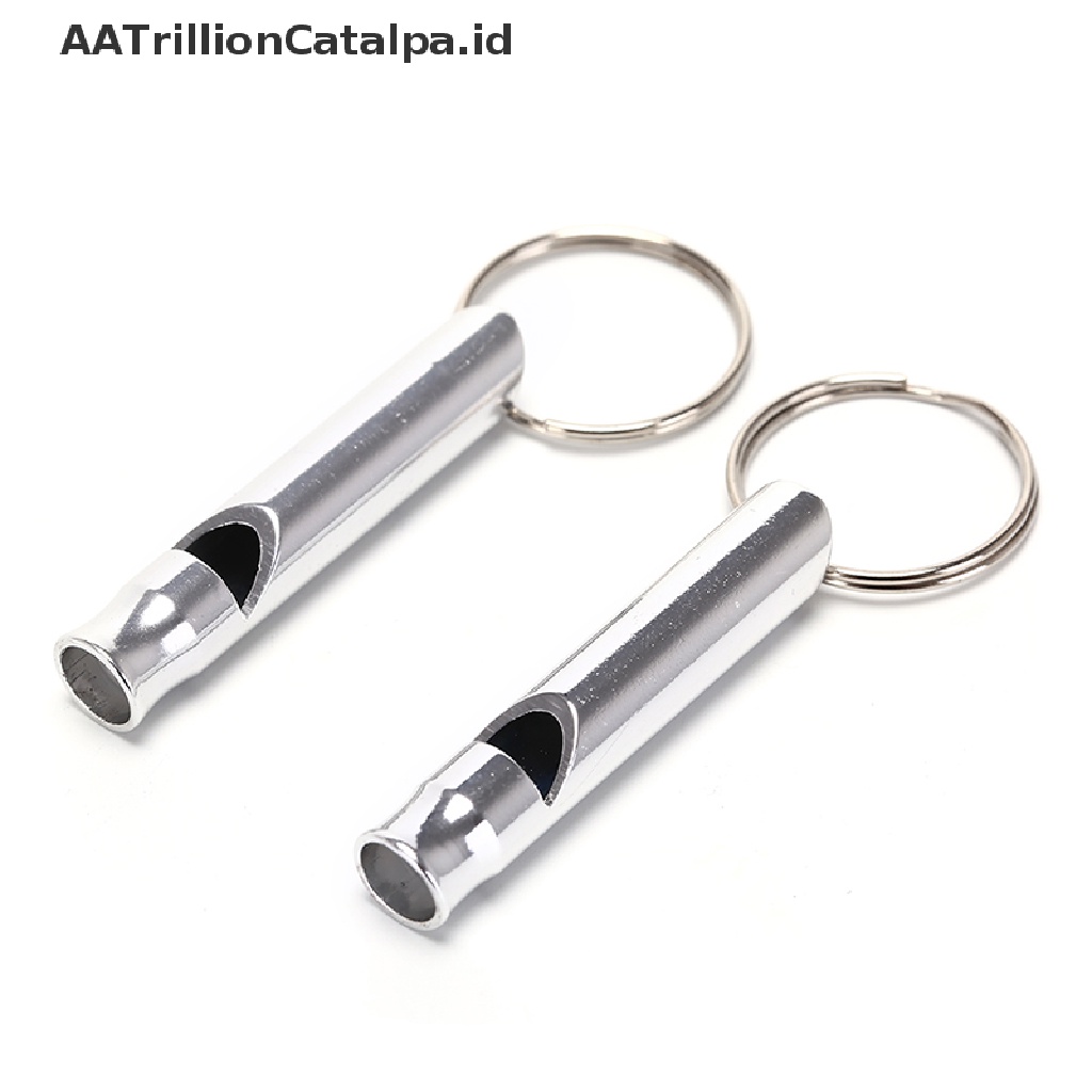 Aatrillioncatalpa 10PCS Gantungan Kunci Peluit Bahan Aluminum Alloy Untuk Outdoorcampingsurvival