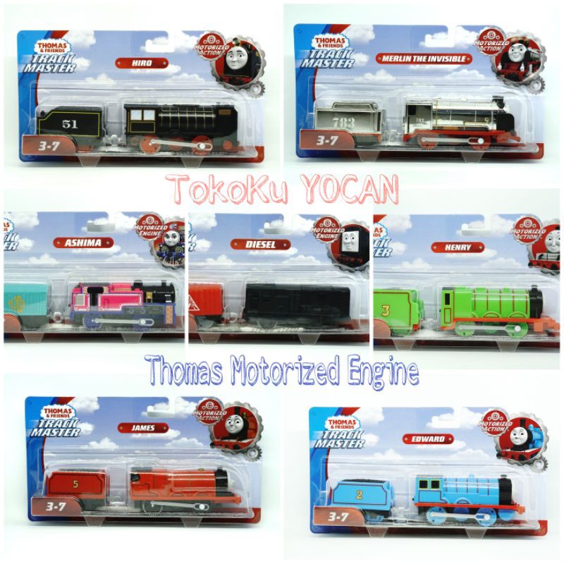 Thomas n Friends Motorized Engine Track Master mainan kereta Thomas James Hiro Merlin Edward
