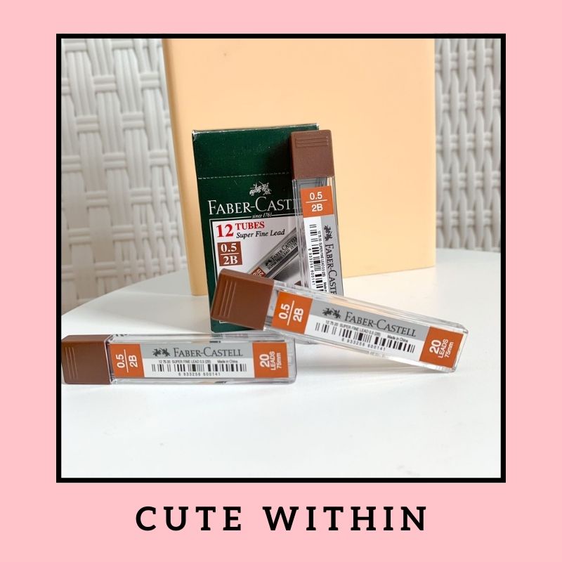 

ISI PENSIL CETEK 2B FABER CASTELL KETEBALAN 0.5 KARBON