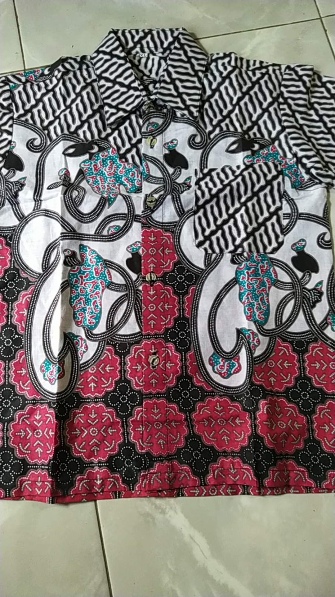 Batik Coupel Keluarga Ayah Dan Anak Motif Morena