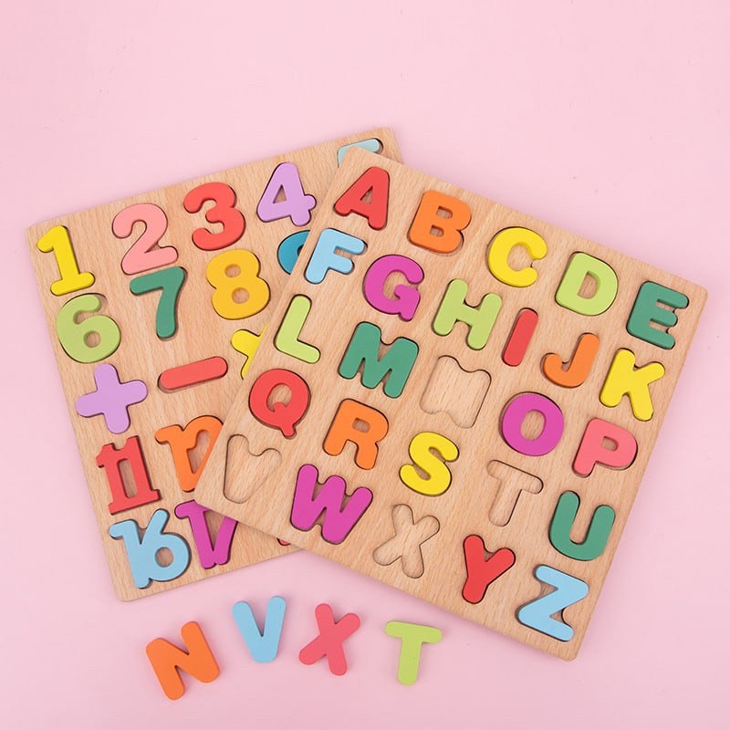 [ Giggel ] Puzzle Alphabet / Alphabet Chunky Puzzle / Mainan Warna Warni / Mainan Kayu Edukasi / Mainan Puzzle edukasi