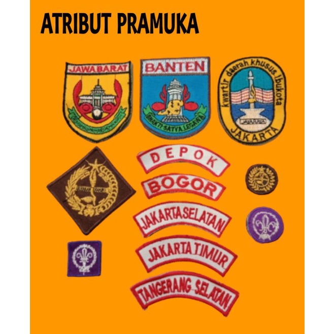 SET BADGE PRAMUKA BORDIR SD, SMP dan SMA
