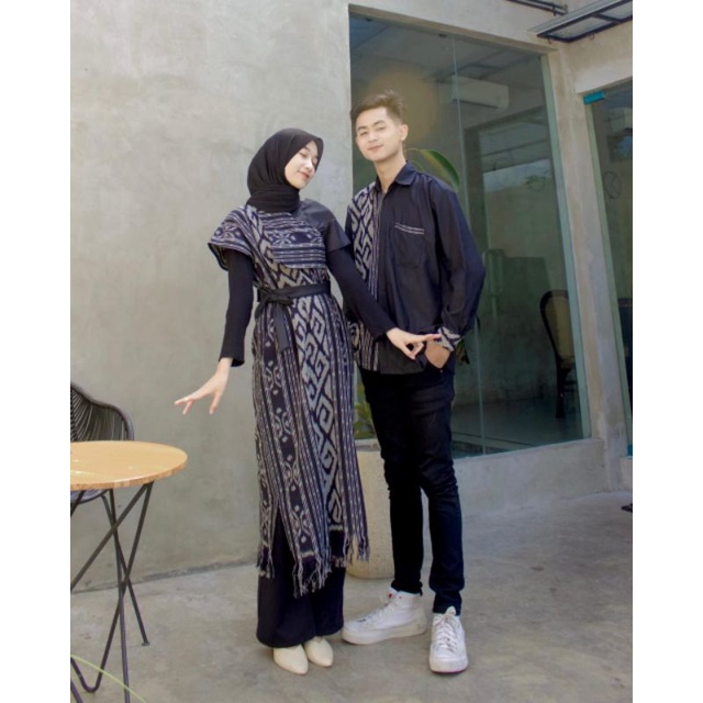 READY STOCK - Baju tenun couple - baju tenun - dress tenun - dress Aurora - couple tenun - baju prewedding