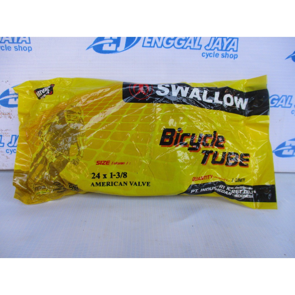 Ban Dalam Sepeda Swallow Ukuran 24 X 1-3/8 AV Untuk Ban Luar MTB 26 X 1.15 - 1.25