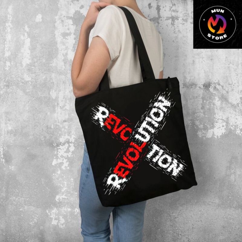 Tote bag Pria Wanita Tote bag Revolution Tote bag Resleting Tote bag Keren
