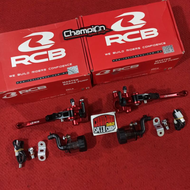Jual Master Rem Set Kanan Kiri RCB Racing Boy S1 14mm Red Merah XMAX
