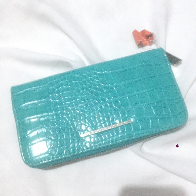 preloved dompet Stradivarius croco tosca new