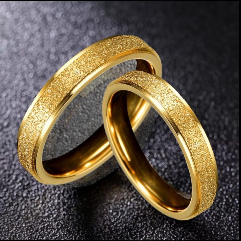 1 PCS CINCIN NIKAH TITANIUM GOLD PLATED/ CINCIN ANTI KARAT/ CINCIN COUPLE