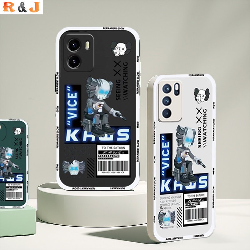 Casing Silikon OPPO A16 A17 A57 2022 Reno 8T A16K A16e A53 A54 A55 A12 A15 A5S A7 A3S A95 A74 A31 A52 A92 A94 A93 A37 F9 A1K Motif KAWS 4F 5F