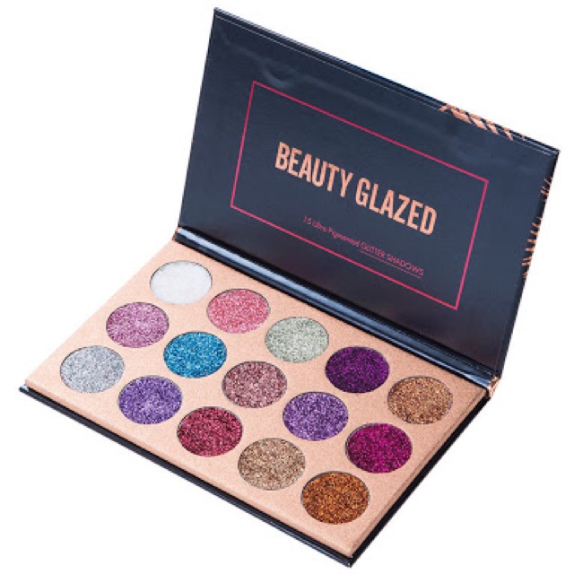 (READY &amp; ORI!) Beauty Glazed 15 Colors Warna Pressed Glitter Eyeshadow Pallete B15 B 15