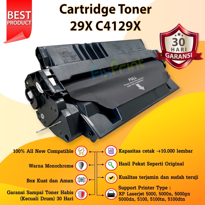 Cartridge Toner Compatible C4129X 29X, Compatible Printer HP LaserJet 5000 5100