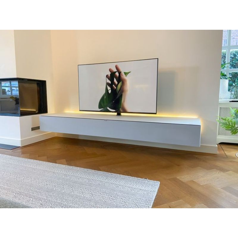 B229 BUFET TV MINIMALIS, BUFET GANTUNG, SCANDINAVIAN, RETRO, KAYU