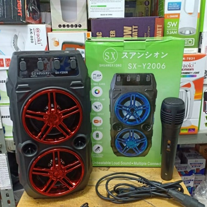 COD SPEAKER BLUETOOTH SX-2006 PLUS MIC KARAOKE X-BASS//SPEAKER SALON AKTIF//SPEAKER KARAOKE//SPEAKER WIRELESS