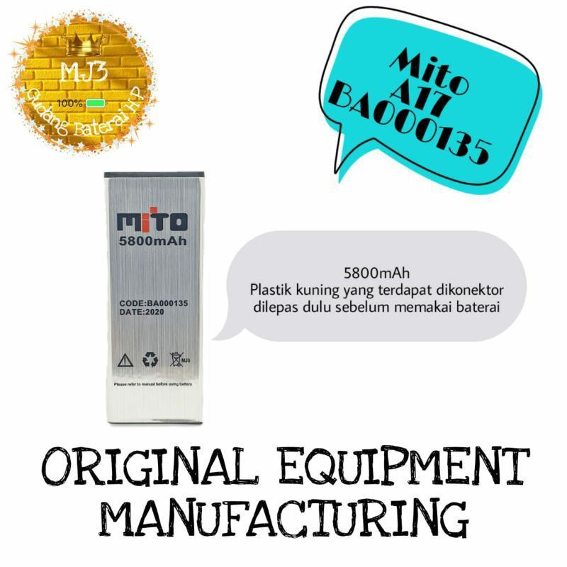 Baterai Battery Batrei MITO A17/ MODE BA000135 KUalitas ORIGINAL