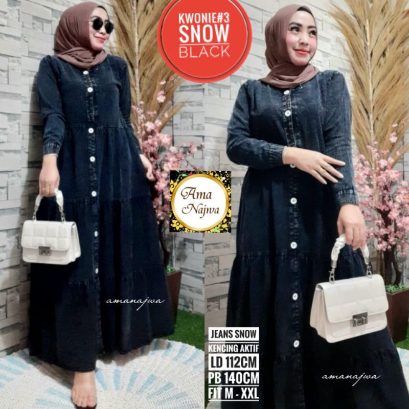 gamis jeans KWONIE #3 by ama najua