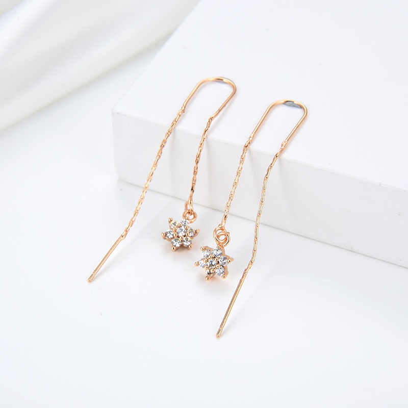 anting titanium wanita emas muda anti karat dewasa tusuk korea asli panjang dan luntur korea style selamanya dewasa 25-33e