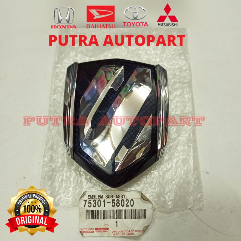 emblem logo grill alphard vellfire 2003-2008 original toyota