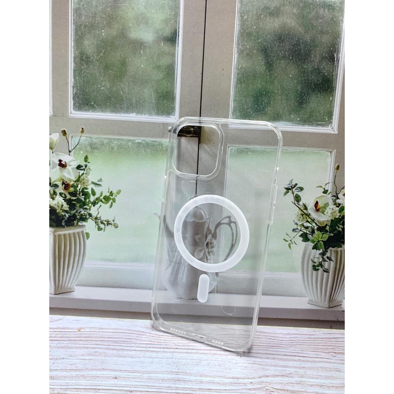 Case Iphone 12 / 12 Pro / 12 Pro Max , Casing Iphone Magsafe Clear Hybrid Bumper , Case Clear Apple