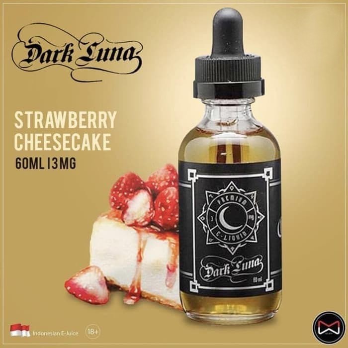 Liquid Dark Luna by CMW Emkay - Strawberry Cheesecake - 100% Authentic - 3mg 6mg 60ml