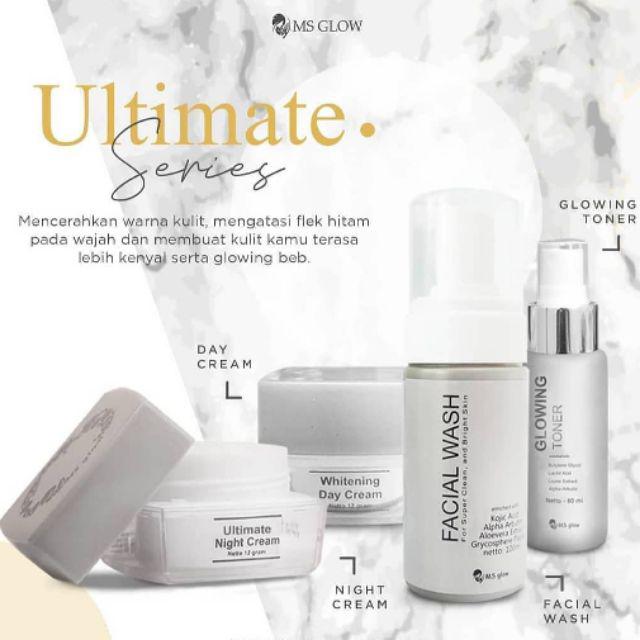 Paket Kosmetik 100 Original Ms Glow Non Mercury Paket Whitening Acne Ultimate Luminous Shopee Indonesia