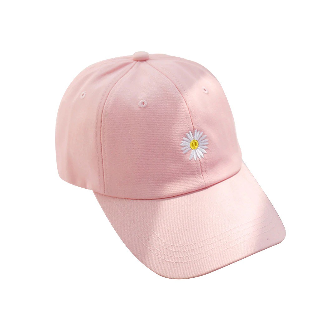 Topi Baseball Motif Bunga Daisy Kecil Gaya Hip Hop Untuk Wanita / Topi Bordir Bunga / Topi Pria