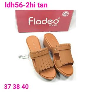  Wedges  Sandal  Fladeo  Ldh56 2hi Tan Shopee Indonesia