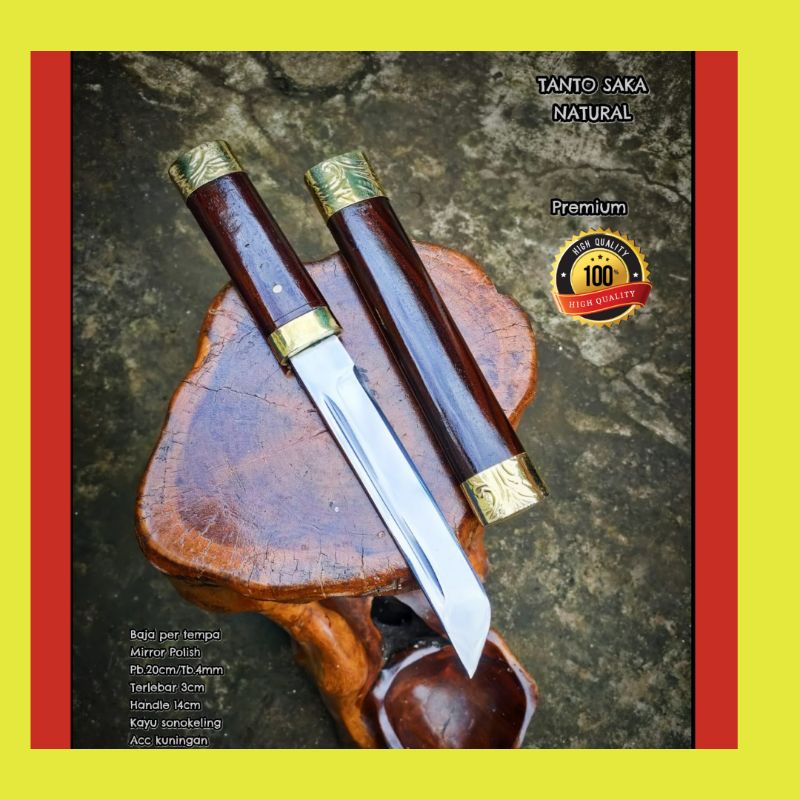 TANTO SAKA NATURAL BAJA PER TEMPA SUPER TAJAM SIAP PAKAI