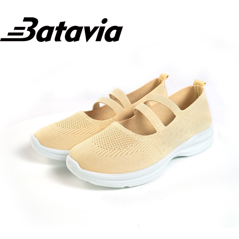 Batavia Shoes  import sepatu fashion sepatu wanita bernapas slip on sepatu permium sepatu flat rajut A25