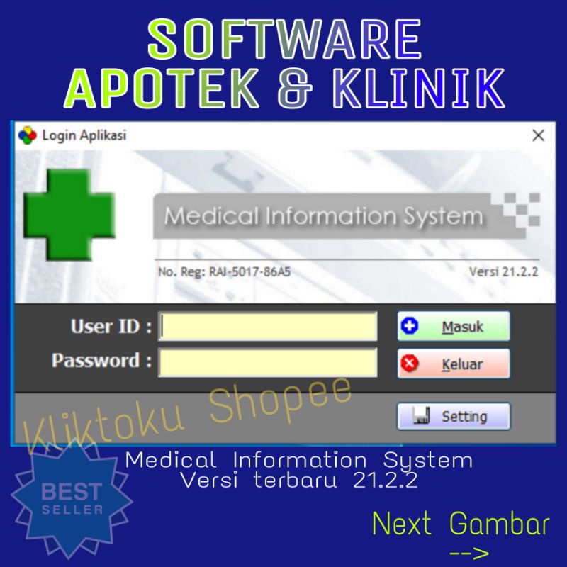 (TERMURAH) SOFTWARE APLIKASI APOTEK DAN KLINIK (MIS)