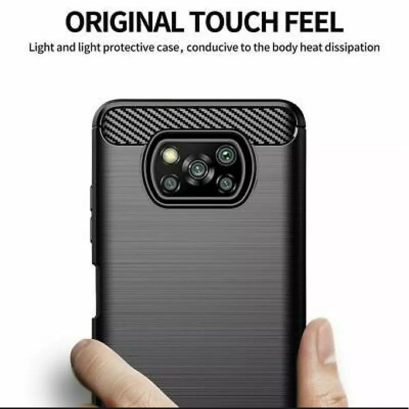 Pocophone Poco X3 M3 X3pro pro Silicon Softcase Ipaky Carbon Cover Casing Case Tpu