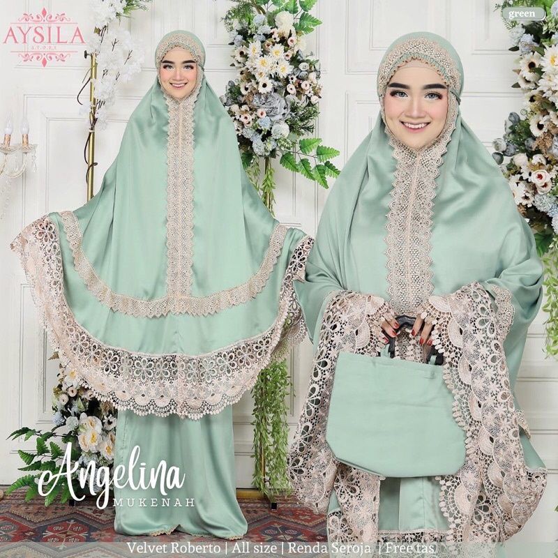 BISA COD|MUKENA ANGELINA BY AYSILA HIJAB