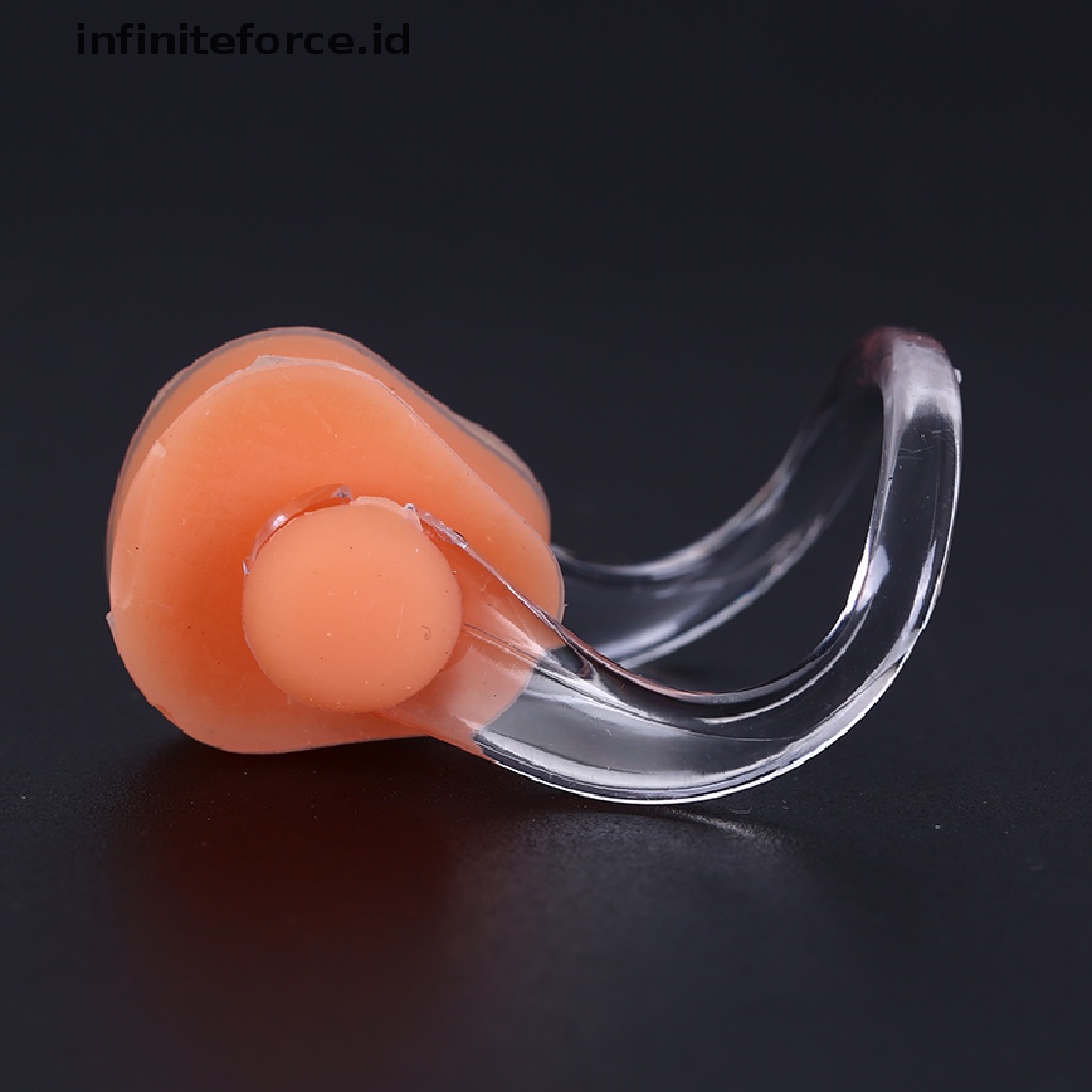 (Infiniteforce.Id) 1 Set Penutup Telinga + Hidung Bahan Silikon Lembut Anti Air Untuk Berenang