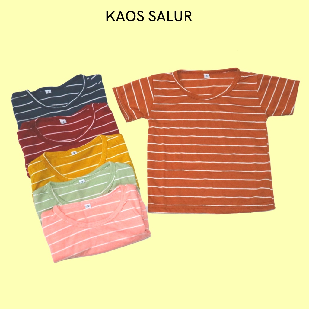 BabynKids - Kaos Anak / Kaos Anak Unisex / Kaos Salur Anak / Kaos Anak Laki Laki / Kaos Anak Perempuan