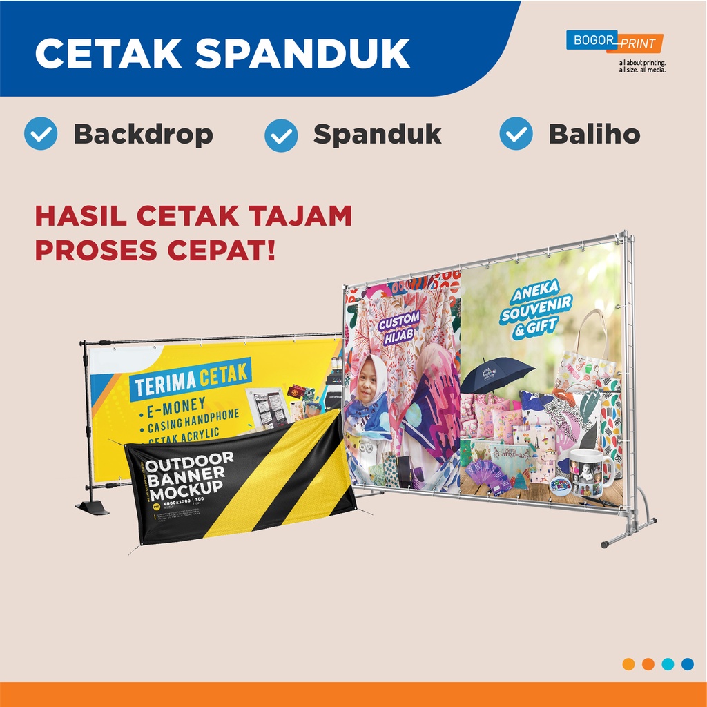Cetak Baliho Ukuran 2x3 meter / Sehari Jadi / Flexi China / Korea /Jerman / Custom