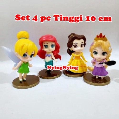 

Termurah Set Promo Topper Chibi/Mainan Cake Figure Princess Diskon 4 Isi