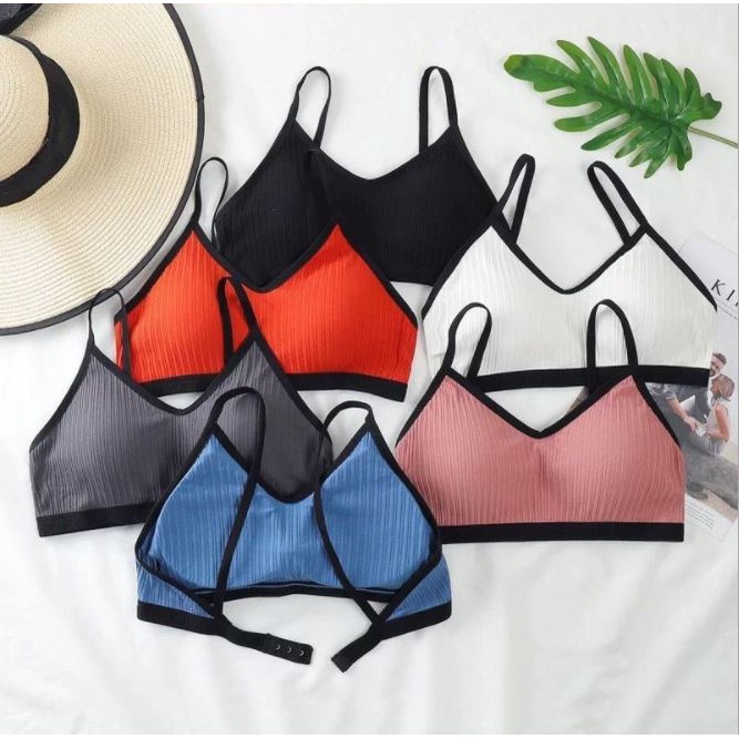 BV.ID BR490 BRA WANITA TANPA KAWAT SPORT BRA OLAHRAGA BH PUSH UP PAKAIAN DALAM WANITA IMPORT