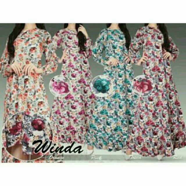 Gamis Flowery Winda Realpict