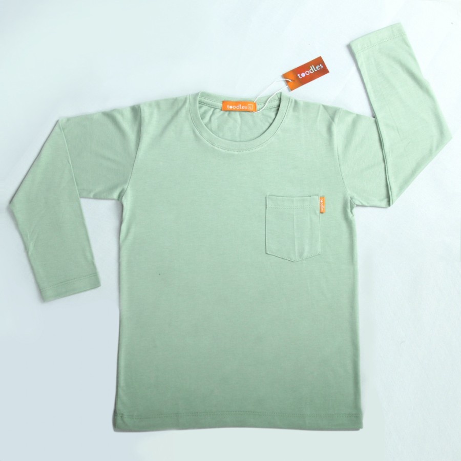 TOODLES Kaos Polos Tangan Panjang Anak Cotton Bamboo Kantong Toodles Anak