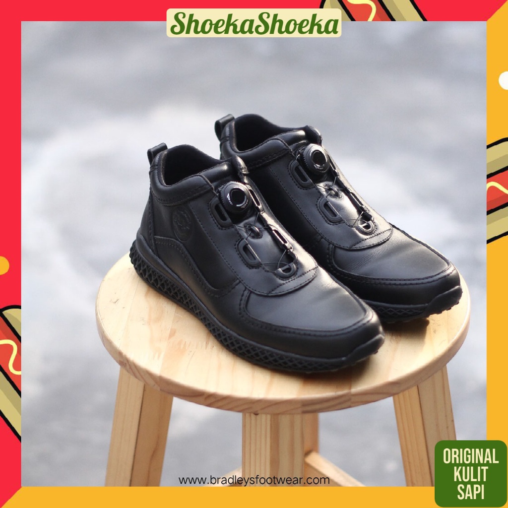 Sepatu Dinas Pria Boot Pdh Pdl Polri Tni Satpol Satgas Boots Boa Tali Putar SHOEKA X BRADLEYS HERO B