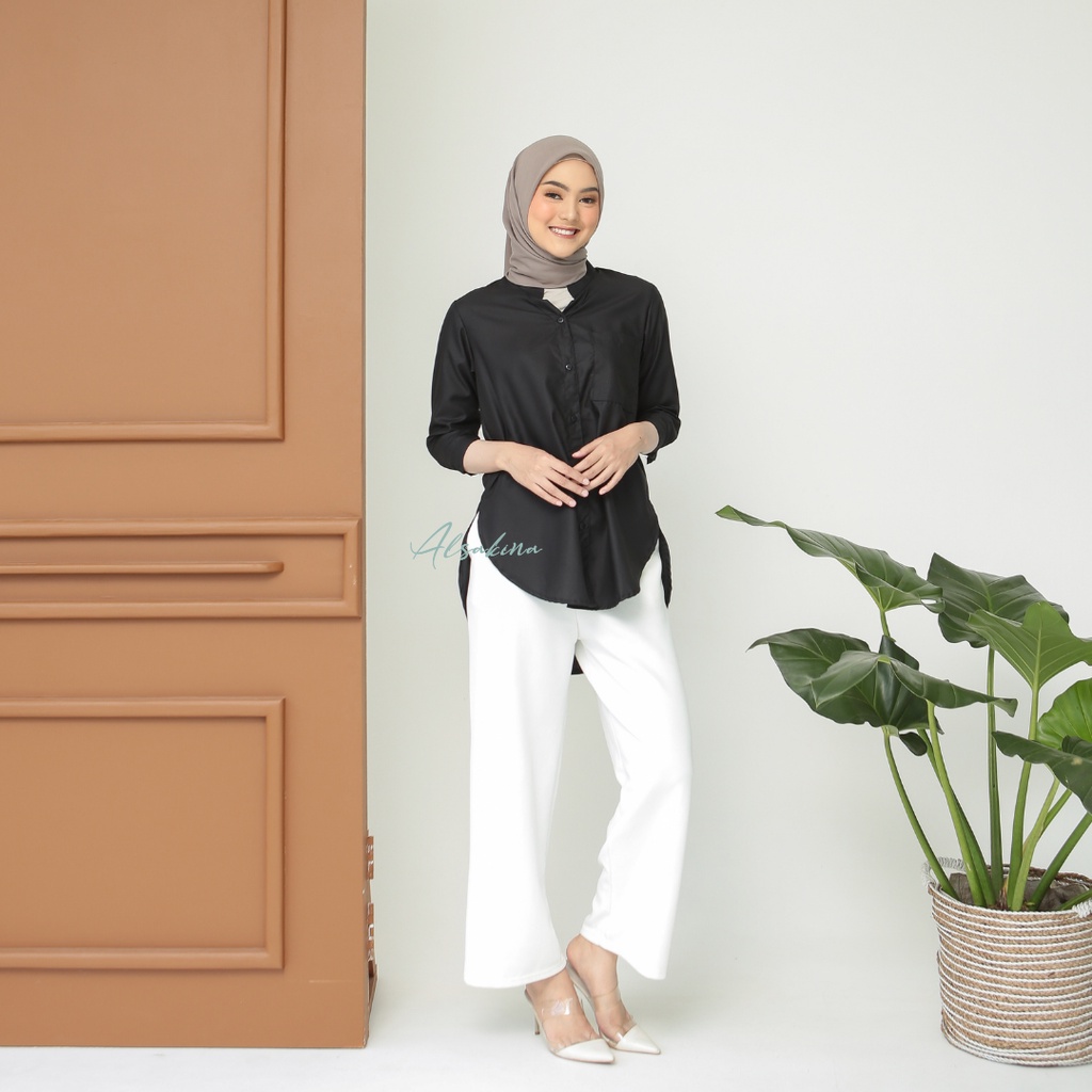 Kemeja Tunik Polos / Kemeja Wanita / Kemeja Polos / Kemeja Kerja / Bahan Toyobo-4