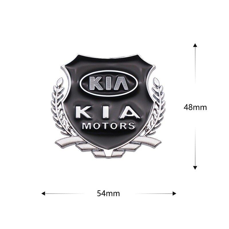 2pcs Stiker Badge Metal Untuk Pintu / Jendela Mobil Kia