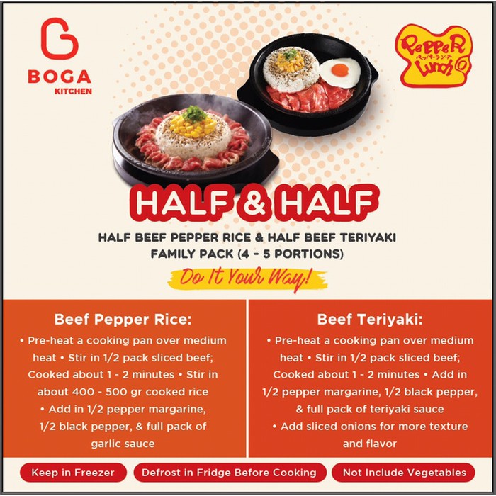 

PEPPER LUNCH Family Pack Half & Half | Beef Teriyaki & Pepper Rice